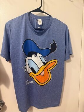 Pacifica Heather Blue Donald Duck Face Graphic Tee